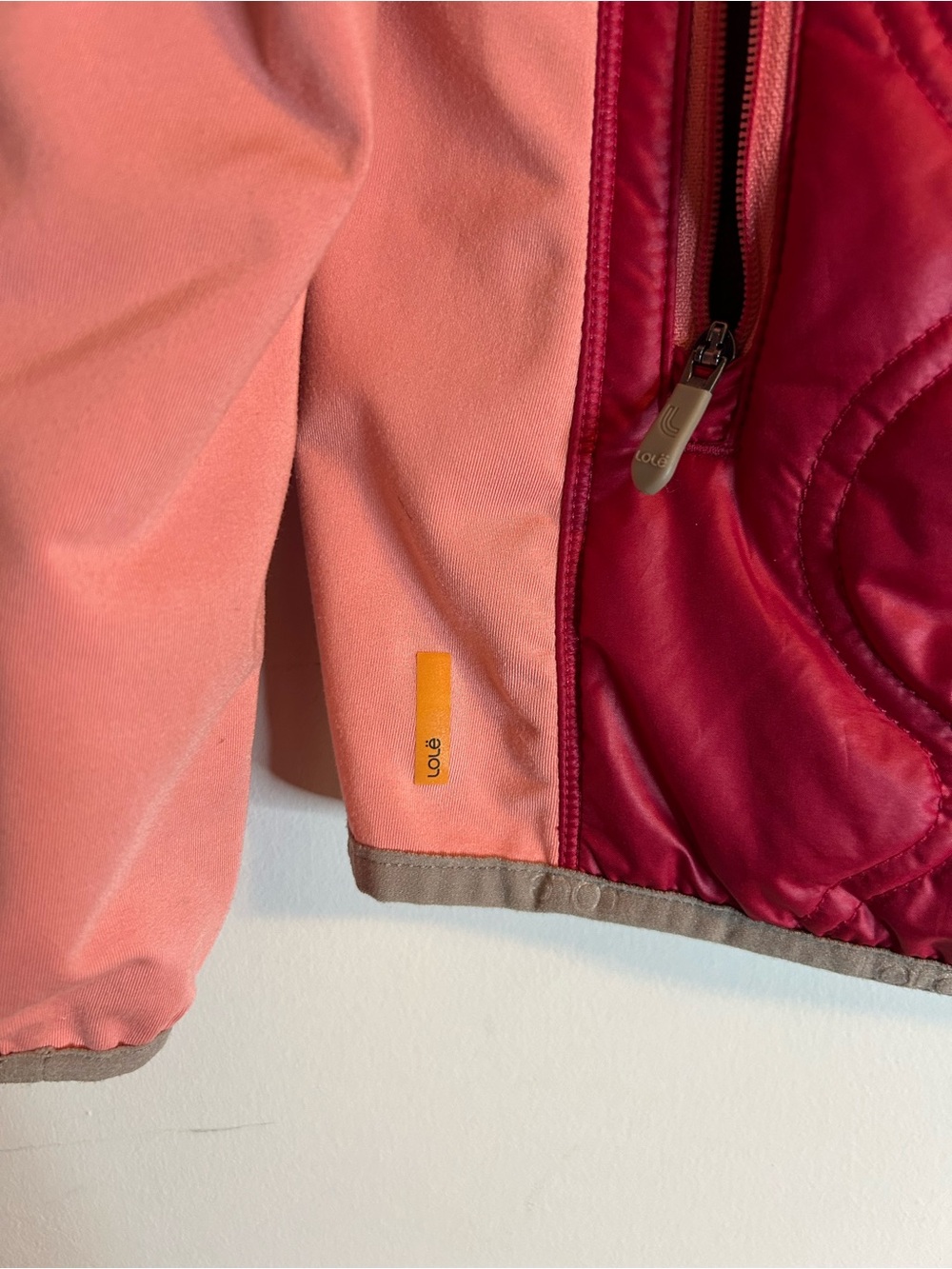 Lolë Lightweight Hybrid Insulated Two-Tone Pink & Berry Jacket Women’s Size M - Picture 3 of 5